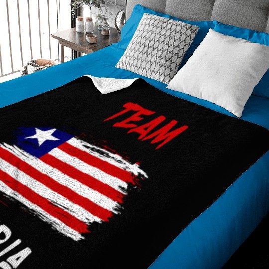 Team Liberia flag design Baby Blankets