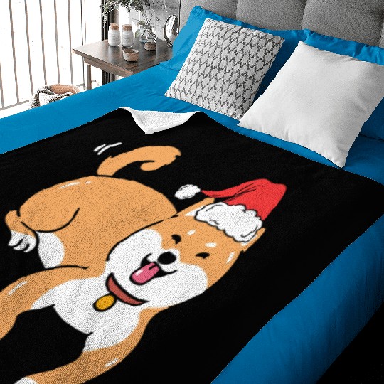 Shiba Inu Japanese Dog Lover Puppy Paw Christmas Baby Blankets