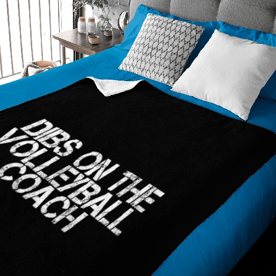 Dibs On The Volleyball Coach 2 Baby Blankets