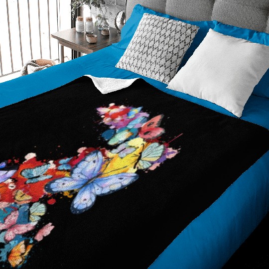 Colourful Butterflies Gardening Butterfly Lover Baby Blankets