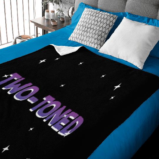 Two Toned Bisexual LGBTQ Bi Pride Sayings Asexual Baby Blankets