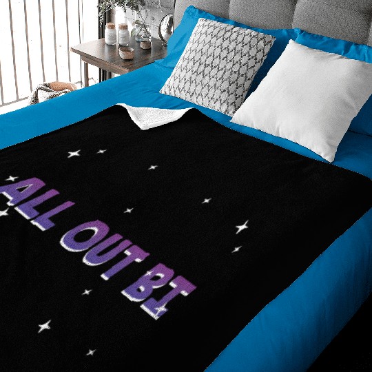 All Out Bi Bisexual Motivational Quote Bi Pride Baby Blankets