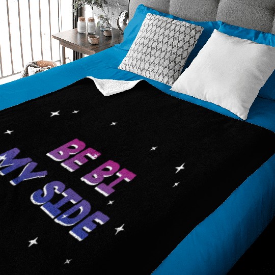 Be Bi My Side Bisexual LGBTQ Bi Pride LGBT Baby Blankets