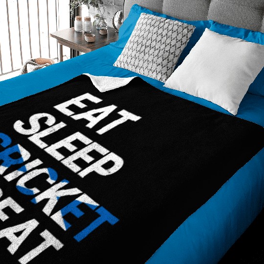 Eat Sleep Cricket Repeat Scotland Flag Sports Gift Baby Blankets