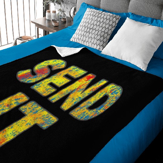 Mountain Bike - Send It - Fat Bike MTB Baby Blankets