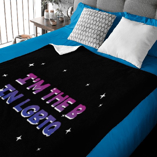 I'm The B in LGBTQ Bisexual Pride Bi LGBT Baby Blankets