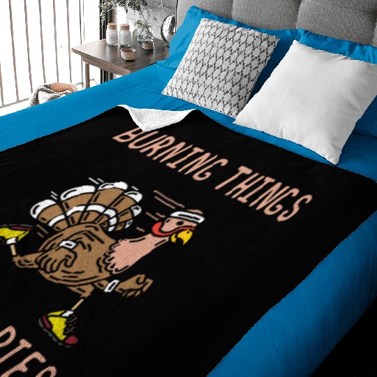 Burning Things Before Pies Gobble Gobble Holiday Baby Blankets