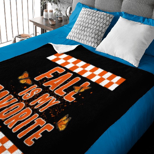 Halloween Theme Fall Is My Favorite Butterfly Baby Blankets