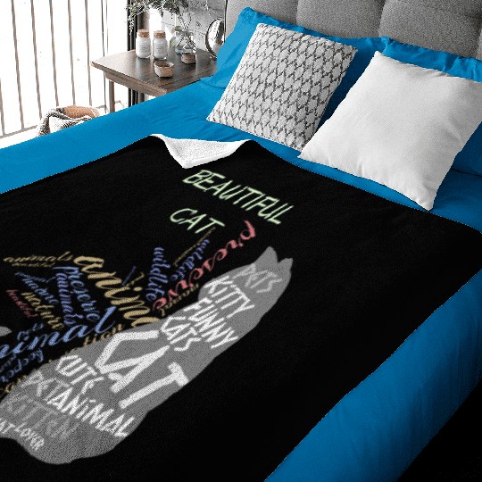 Beautiful Black Cat Baby Blankets