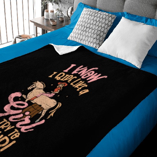 Barrel Racing Rodeo Equestrian Horse Barrel Racer Baby Blankets