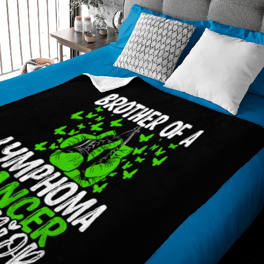 Lymphoma Cancer Awareness Brother Twins Sibling Baby Blankets