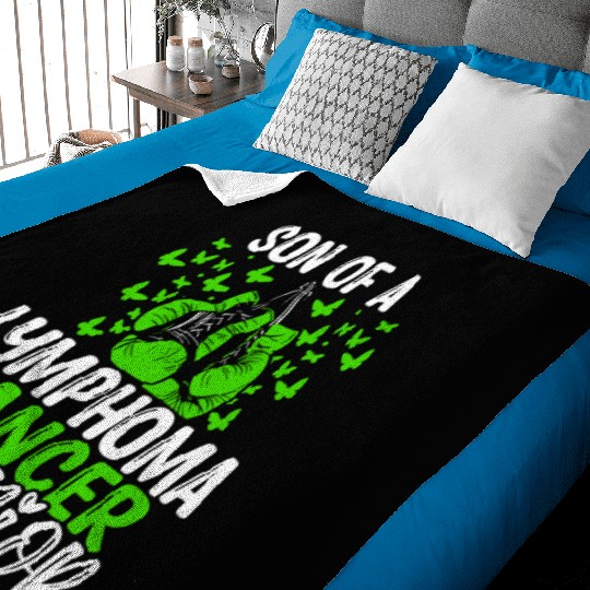Lymphoma Cancer Awareness Month Ribbon Son Baby Blankets