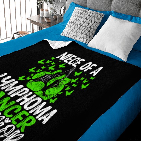 Lymphoma Cancer Awareness Niece Aunt Uncle Baby Blankets