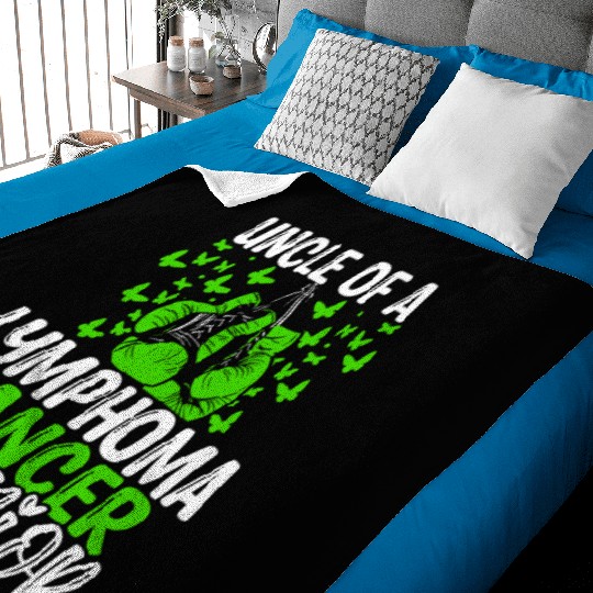 Lymphoma Cancer Awareness Uncle Nephew Niece Baby Blankets
