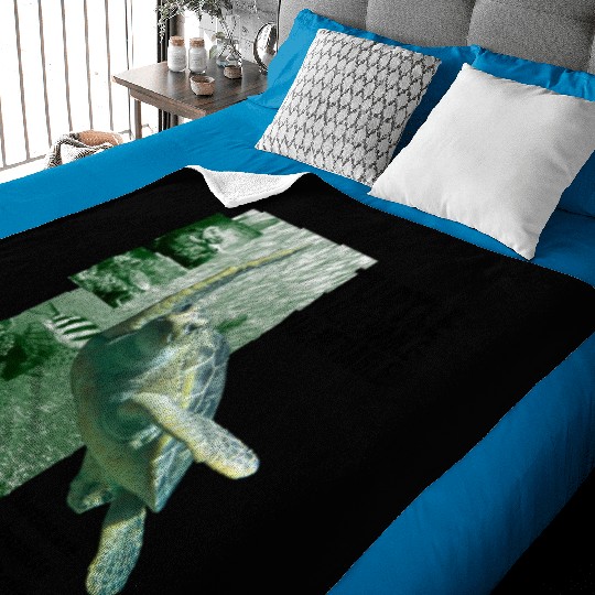 Turtle layout green Baby Blankets