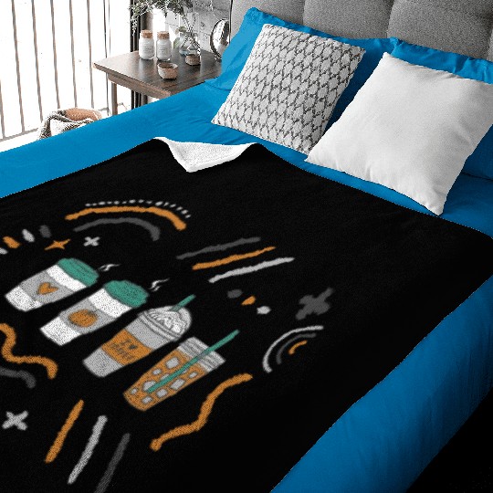 Halloween Baby Blankets, Cute Halloween Coffee Latte