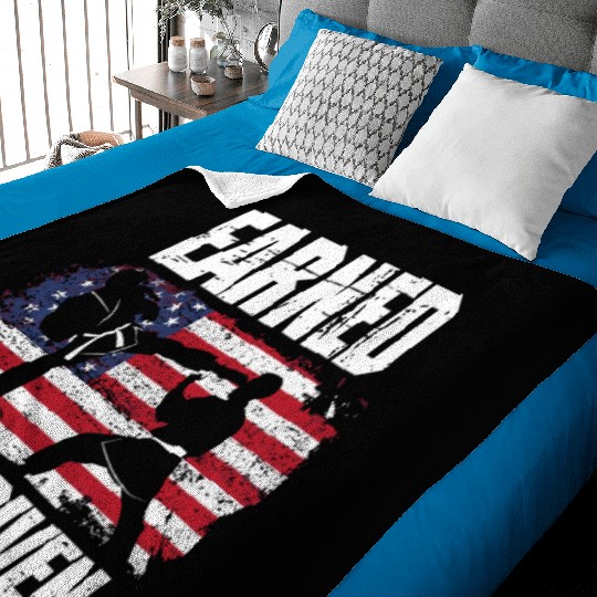 Earned Not Given! Karate Fighter Martial Arts Baby Blankets