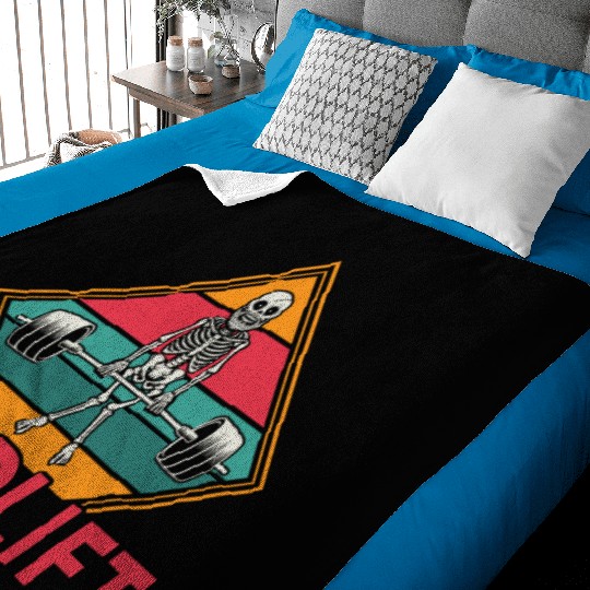 Gym Workout Skeleton Deadlift Baby Blankets