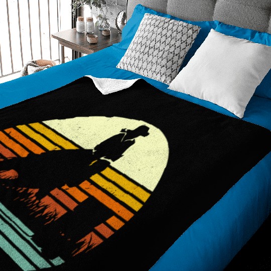 Barrel Racing Retro Sun Style Baby Blankets