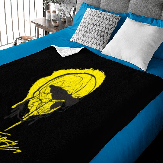 Skull With Glasses Baby Blankets