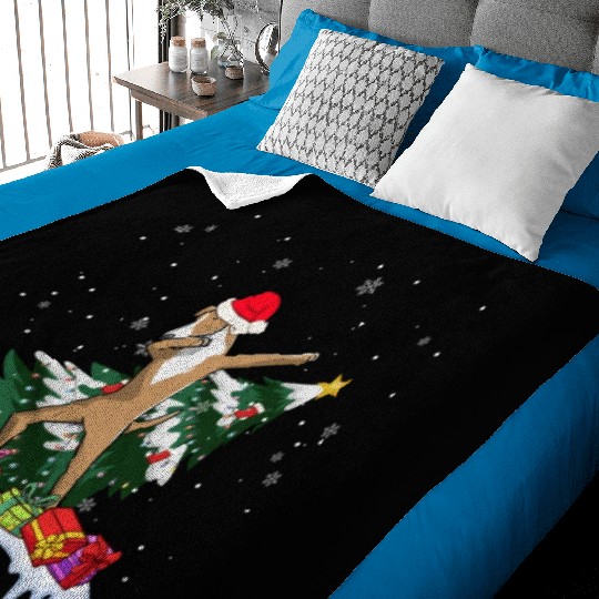 Great Dane Christmas Dabbing Santa Xmas Pajama Baby Blankets