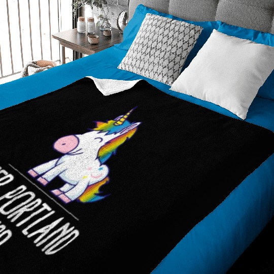 Keep Portland Weird Unicorn Liberal Eccentric Weir Baby Blankets