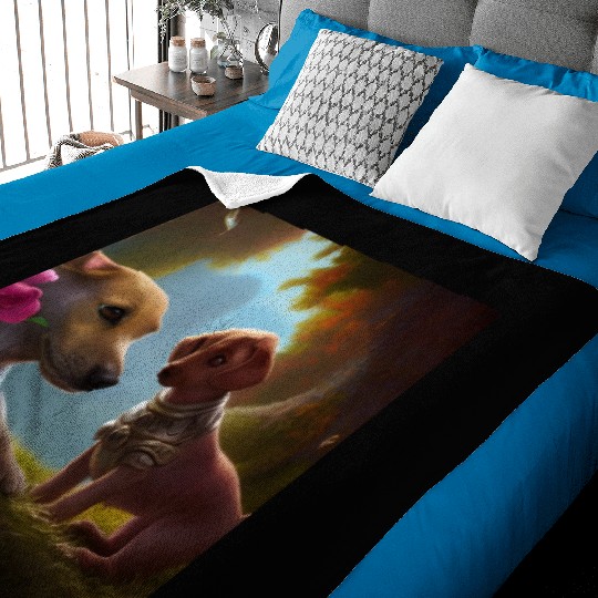 Puppy Love Cute Puppies with A Little Steampunk Baby Blankets