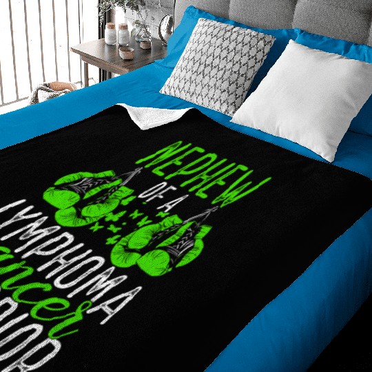 Nephew Lymphoma Cancer Awareness Aunt Uncle Baby Blankets