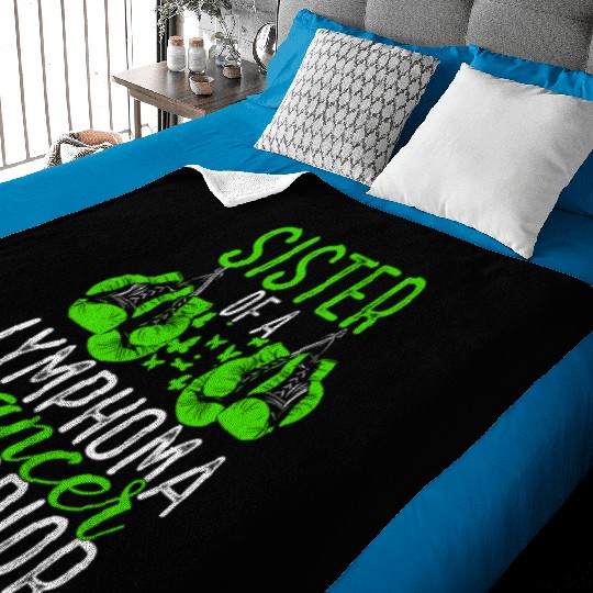 Sister Lymphoma Cancer Awareness Sibling Twin Baby Blankets