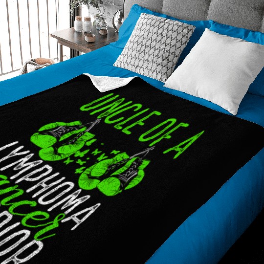 Uncle Lymphoma Cancer Awareness Niece Nephew Baby Blankets