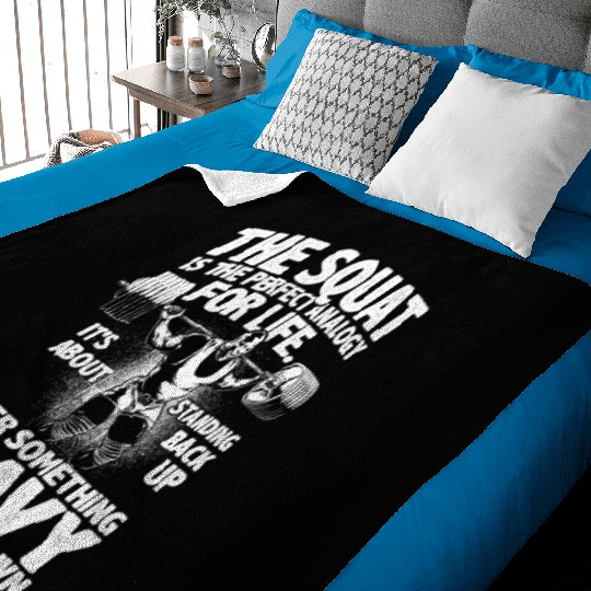 squat is perfect analogy for life RONNIE white Baby Blankets