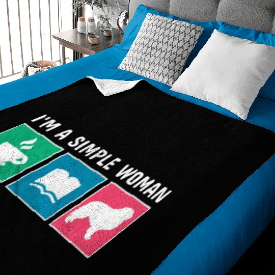 Coffee Books Great Pyrenees I'm A Simple Woman Baby Blankets