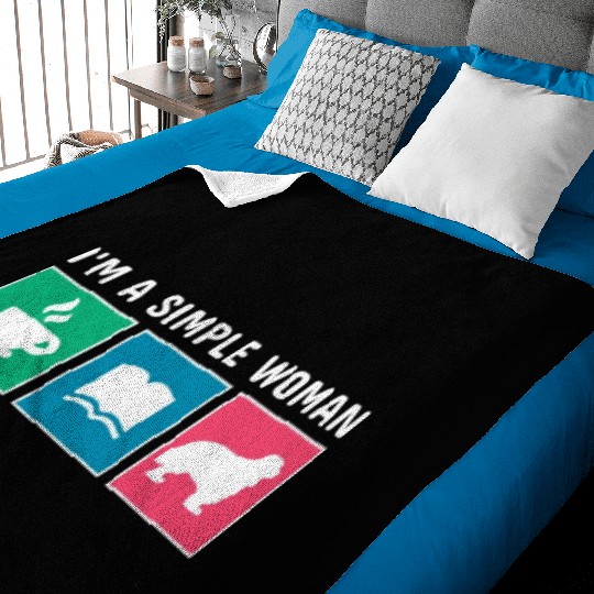 Coffee Books Cavalier King Charles Spaniel Baby Blankets