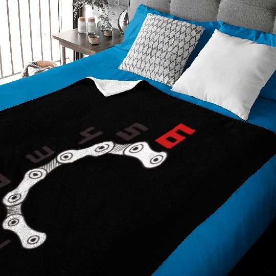Bike Meter Chain Artwork Baby Blankets
