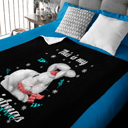 Winter Christmas Pyjama rabbit Baby Blankets