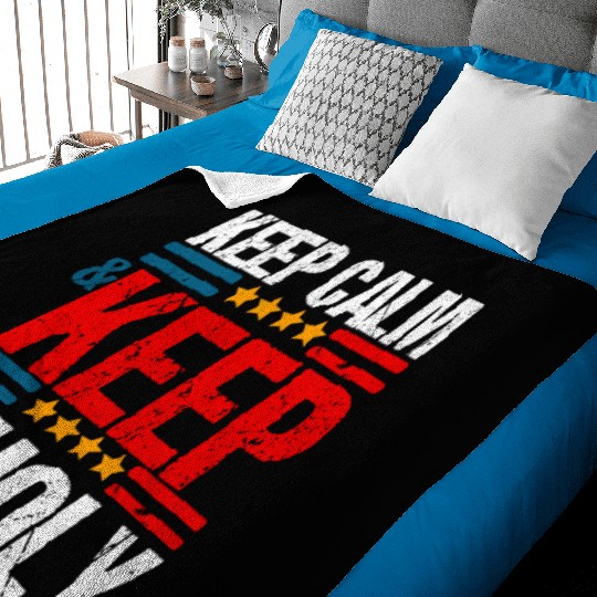 Keep Calm And Keep It Holy Baby Blankets