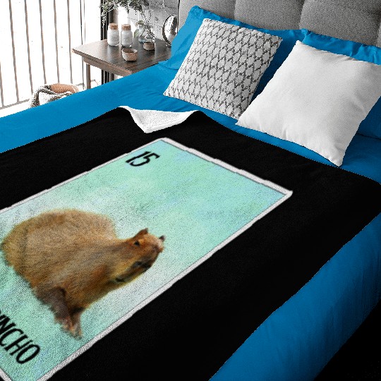 El Carpincho Mexican Capybara Cards Funny Rodent Baby Blankets