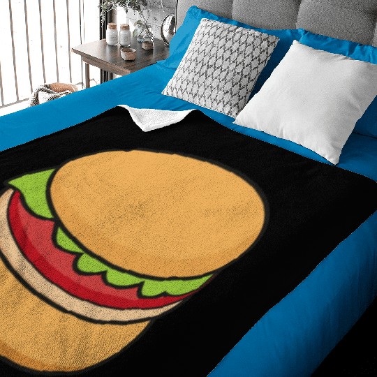 very cute delicious burgers Baby Blankets