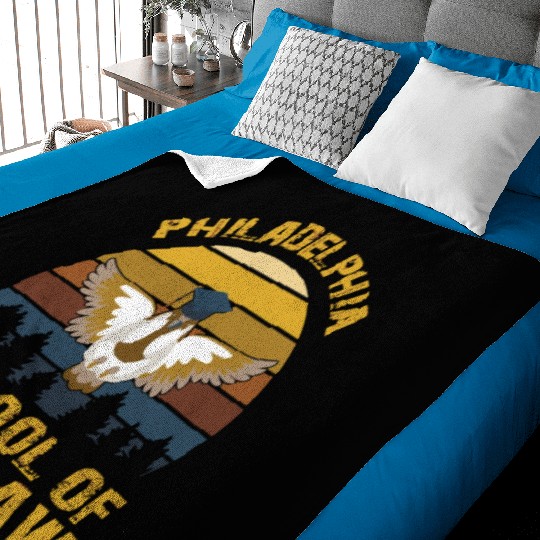 Vintage Philadelphia School Of Bird Law For Nature Baby Blankets