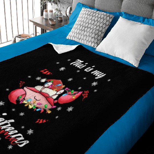 Winter Christmas Pyjama Crab Baby Blankets