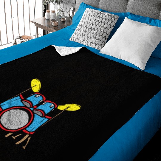 Drummer Drums Music Drum Set Drumming Baby Blankets