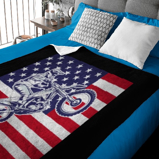 Dirt Bike Mx Motocross Supermoto Baby Blankets