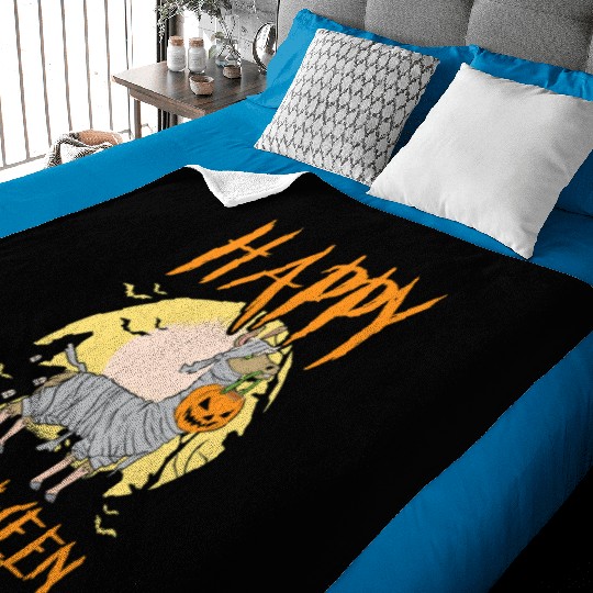 Happy Llamaween Clothing Llama Lover Baby Blankets