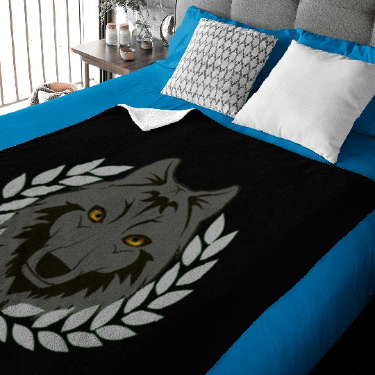 alpha wolf Baby Blankets