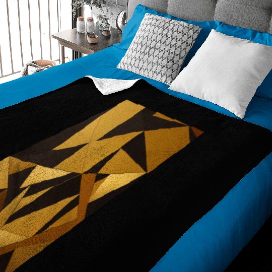 Black and Gold Minimalist Baby Blankets