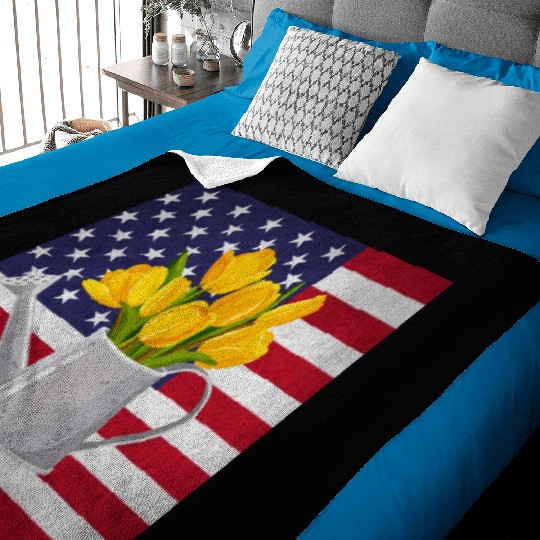 Tulip Gardening Baby Blankets