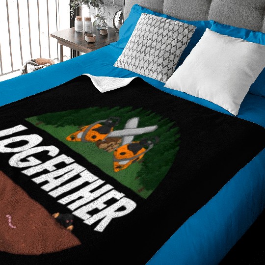 Logfather Lumberjack Chainsaw Baby Blankets