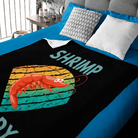 Shrimp daddy Baby Blankets