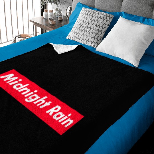Midnight Rain red boxx Text Gift Music Fan Lover Baby Blankets