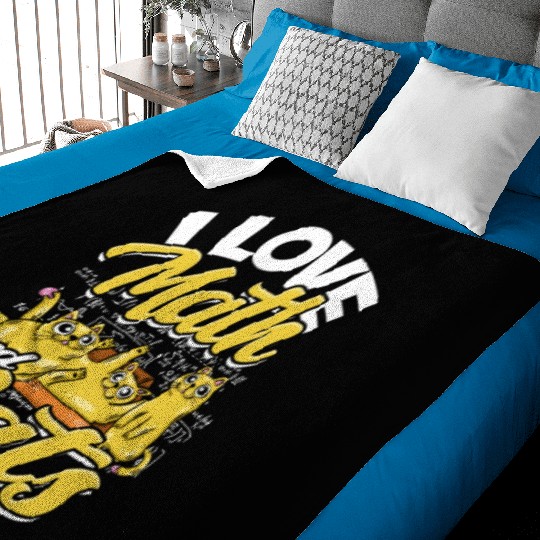 I love math and cats - mathematical Baby Blankets